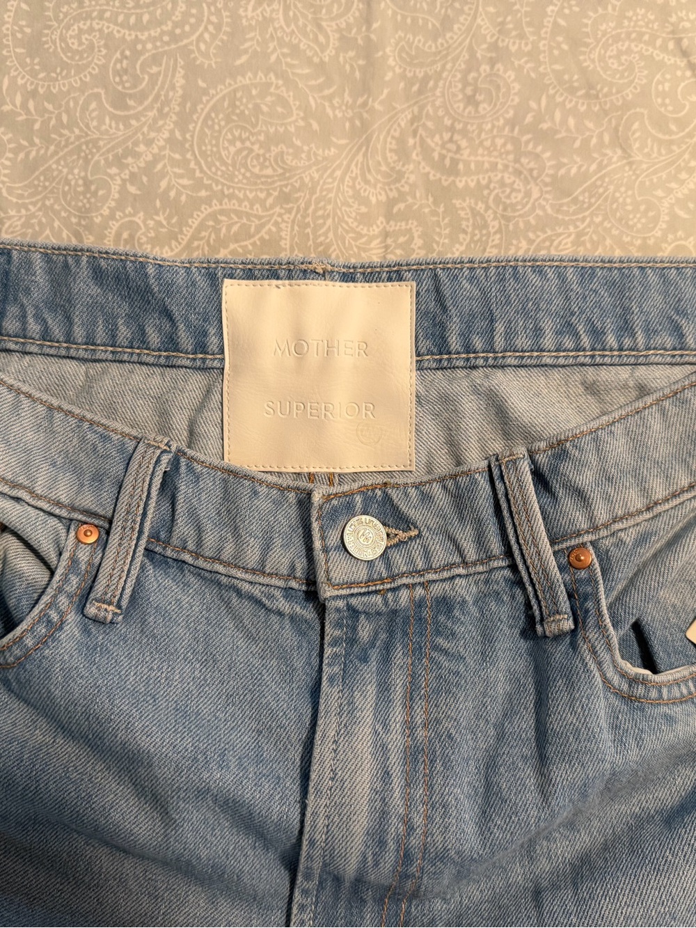 MOTHER Medium Wash Ankle Jeans in Light Blue
